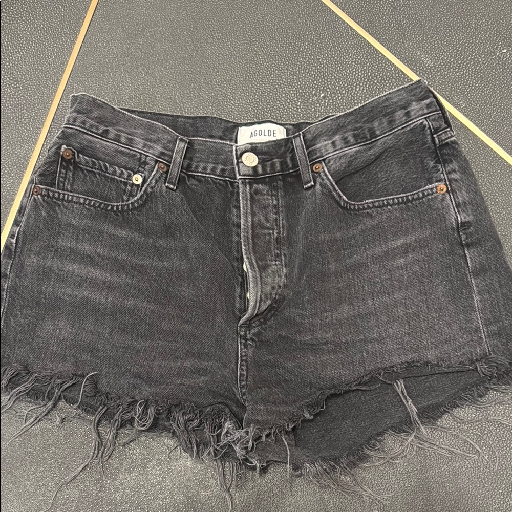 AGOLDE Women's Black Denim Shorts